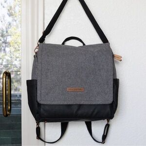 Petunia Pickle Bottom Boxy Backpack Diaper Bag Graphite/Black
